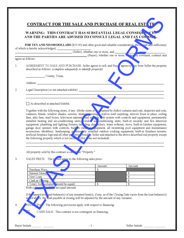 texas real estate assignment contract