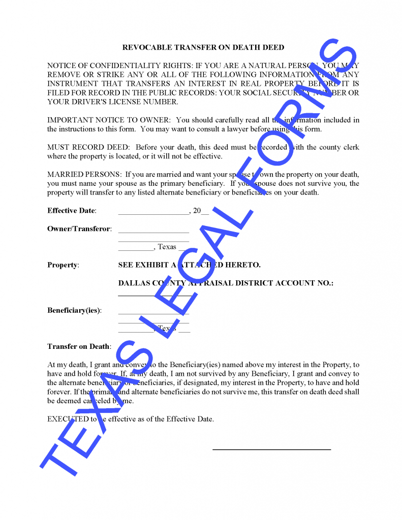 Free Printable Transfer On Death Deed Form New Mexico