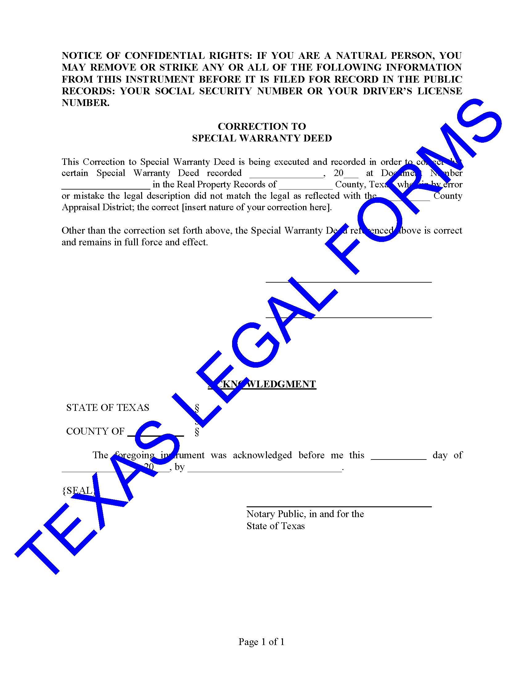 correction-deed-texas-legal-forms-by-david-goodhart-pllc